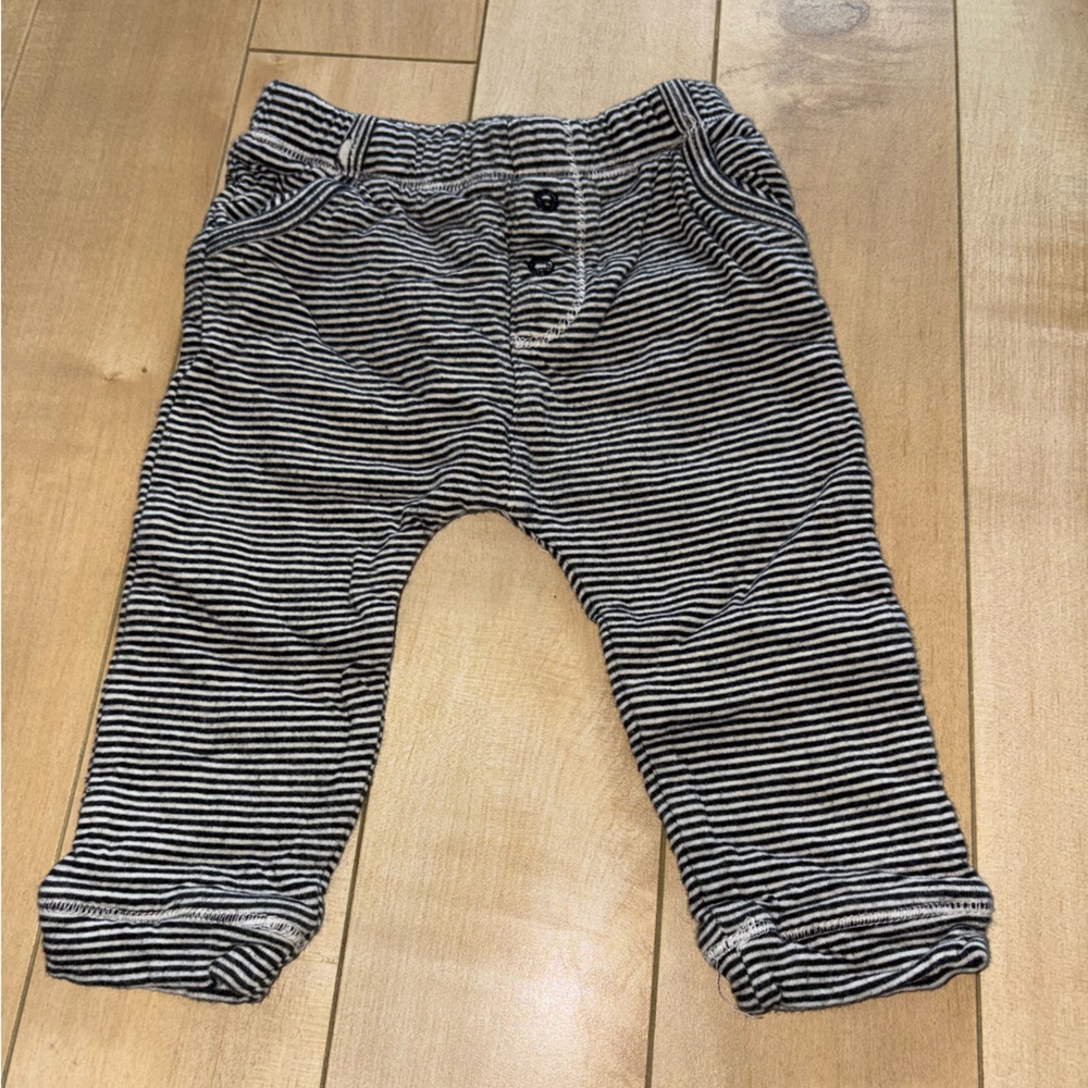 Striped Black and White Kids Pants